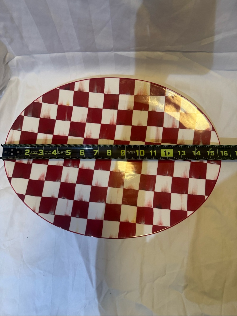MacKenzie-Child’s Cherry Check Oval Platter - Picture 2 of 5